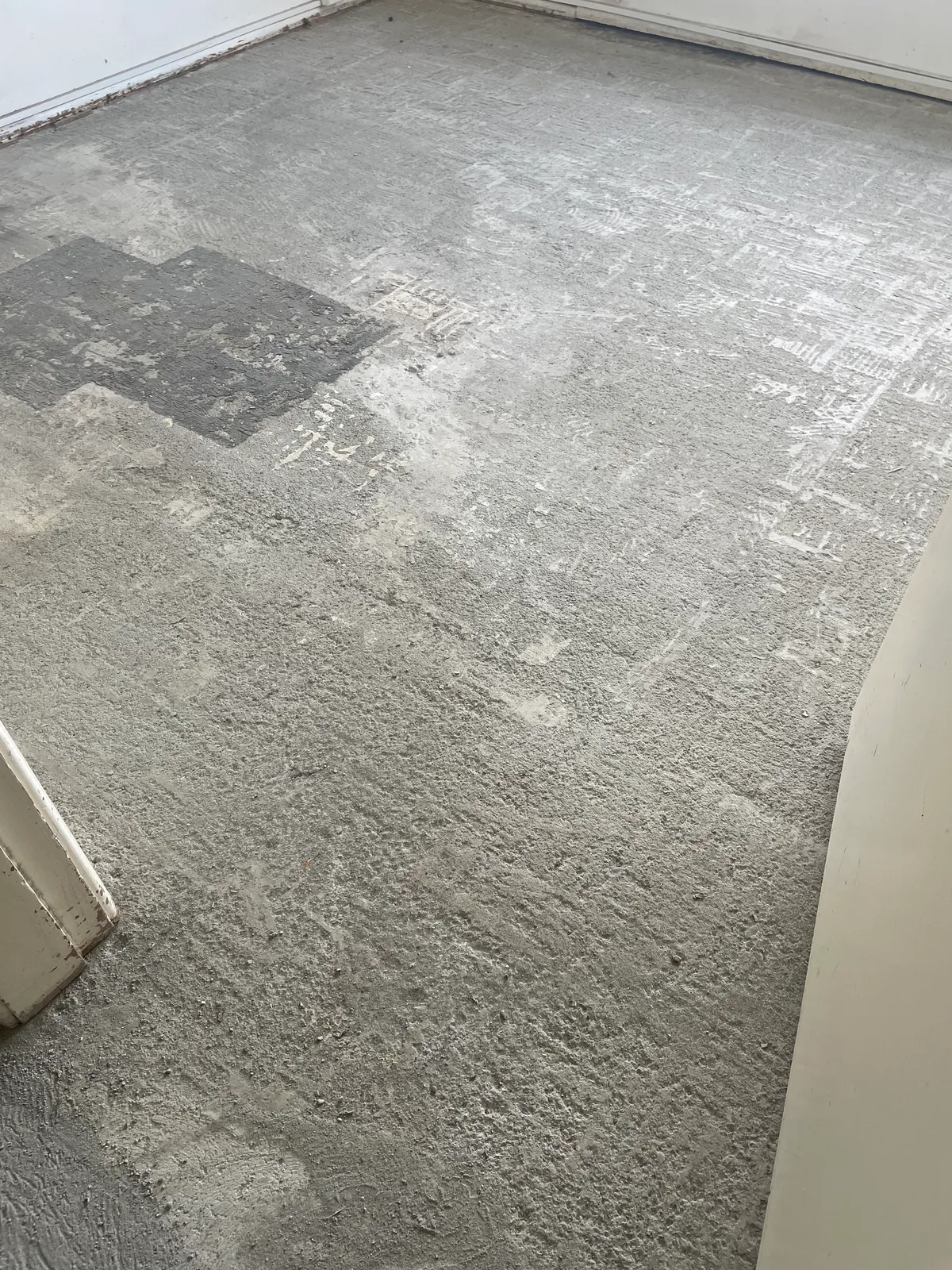 Before grind and seal - rough concrete floor