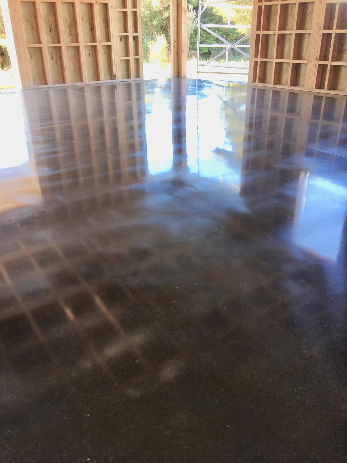 Polished concrete floor installation in Kaikoura